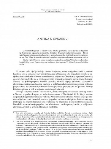 Antika u Opuzenu / Nenad Cambi