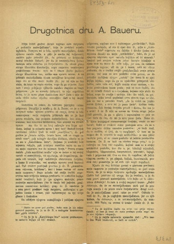 Drugotnica dru. A. Baueru / B. Šulek