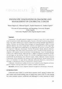 Endoscopic innovations in diagnosis and management of colorectal cancer / Matea Majerović, Milorad Opačić, Nadan Rustemović, Dalibor Opačić