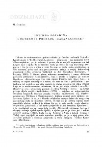 Intimna pozadina Goetheove prerade 