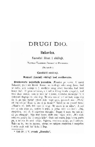 Bukovica : narodni život i običaji / V. Ardalić