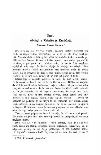 Običaji u Motniku (u Krańskoj) / K. Križnik