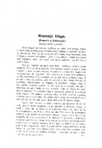 Kopanje blaga : (Konavli u Dalmaciji.) / A. Liepopili