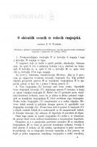 O obćenitih svezcih te redovih čunjosjekâ / J. S. Vaněček