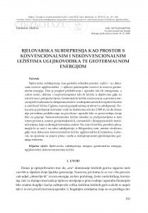 Bjelovarska subdepresija kao prostor s konvencionalnim i nekonvencionalnim ležištima ugljikovodika te geotermalnom energijom / Tomislav Malvić