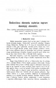 Boškovićeva elementa materiae napram današnjoj atomistici / J. Torbar