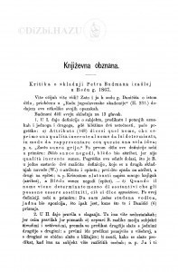 Kritika o skladnji Petra Budmana izašloj u Beču g. 1867 : [književna obznana] / A. Veber