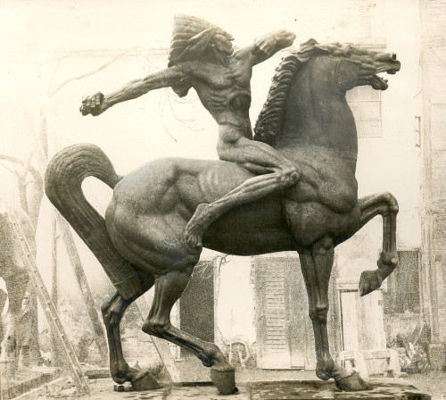 Ivan Meštrović: Skulptura za Spomenik Indijancima u Chicagu - Kopljanik, Ljevaonica umjetnina ALU u Zagrebu