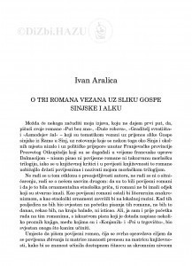O tri romana vezana uz sliku Gospe sinjske i alku / Ivan Aralica