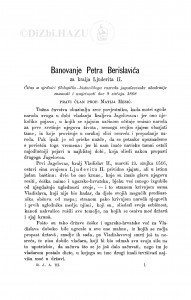 Banovanje Petra Berislavića za kralja Ljudevita II. / M. Mesić