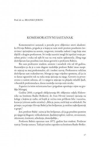 Komemorativni sastanak / Branko Jeren