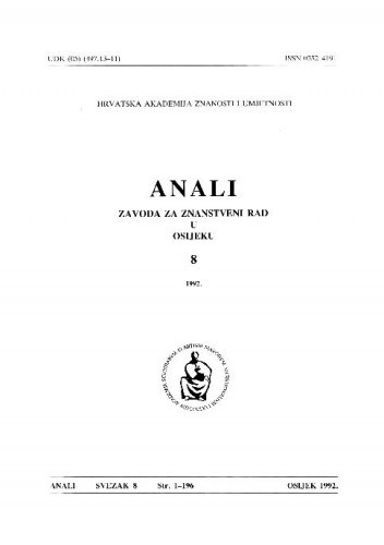 Knj. 8 (1992) / glavni i odgovorni urednik Dušan Čalić