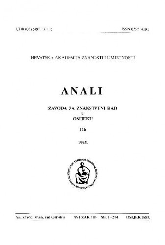 Sv. 11b (1995) / urednici Dragan Dekaris, Julijo Martinčić