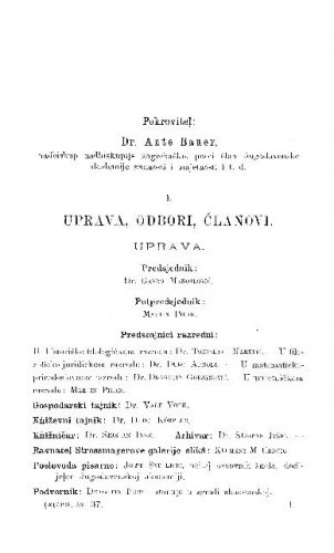 [Službeni dijelovi i izvještaji]