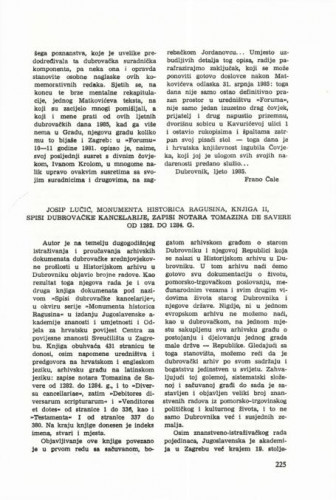 Monumenta historica Ragusina. Knj. II., priredio Josip Lučić / Ilija Mitić