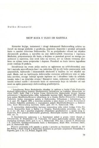 Skup kuća u Ulici od Kaštela / Duško Živanović