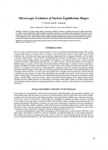 Microscopic evolution of nuclear equilibrium shapes / T. Nikšić, D. Vretenar