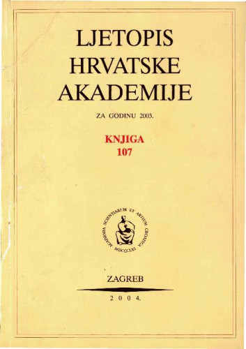 2003. Knj. 107 / urednik Andrija Kaštelan