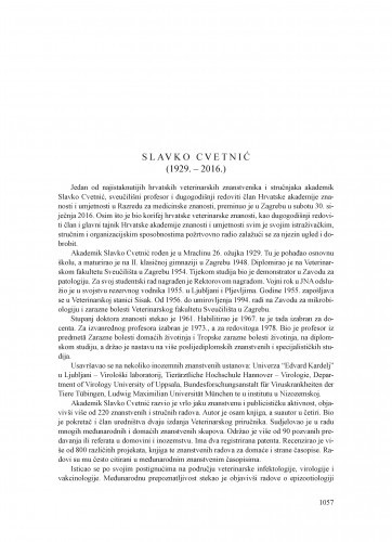 Slavko Cvetnić (1929.-2016.) : [nekrolog] / Josip Madić