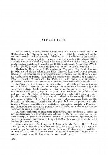 Alfred Roth : [biografije novih članova Akademije]