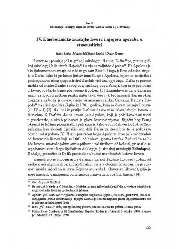 Etnobotaničke značajke lovora i njegova uporaba u etnomedicini / Siniša Srečec, Marina Milićević Bradač, Dario Kremer