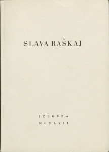 Slava Raškaj - izložba MCMLVII