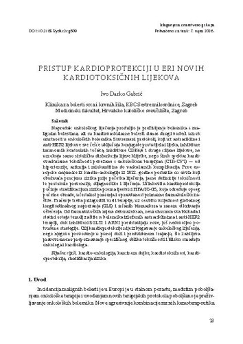 Pristup kardioprotekciji u eri novih kardiotoksičnih lijekova / Ivo Darko Gabrić