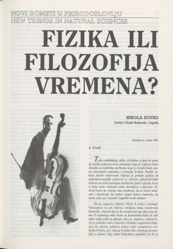 Fizika ili filozofija vremena? / Nikola Zovko