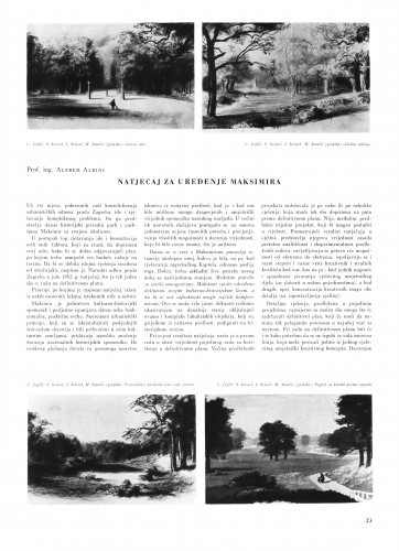 Natječaj za uređenje Maksimira / Alfred Albini