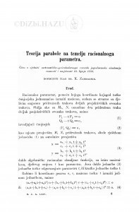 Teorija parabole na temelju racionalnoga parametra / K. Zahradnik