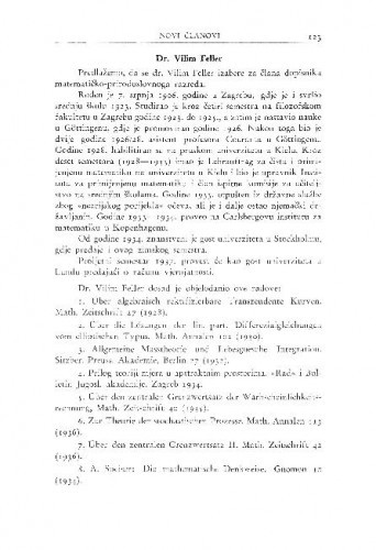 Dr. Vilim Feller / V. Varićak i Ž. Marković
