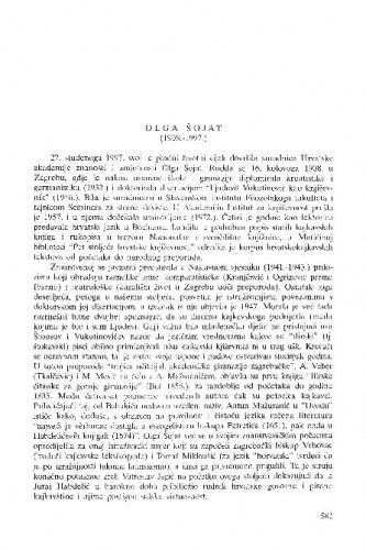 Olga Šojat : (1908.-1997.) / Josip Vončina