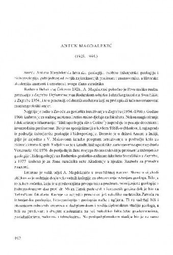 Antun Magdalenić : (1928.-1994.) / Velimir Kranjec,