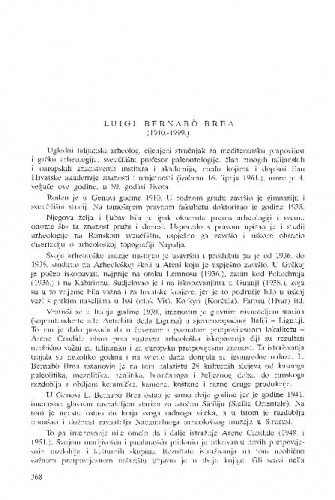 Luigi Bernabo Brea (1910.-1999.) / Božidar Čečuk
