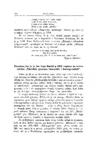 Pjesmica, što ju je fra Grgo Martić g. 1858. napisao na svome istisku 