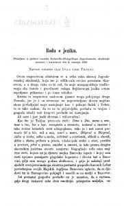 Rodu o jeziku / I. Trnski