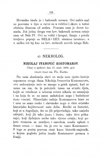 Nikolaj Ivanović Kostomarov : [nekrolog] / F. Rački
