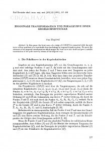 Isogonale Transformation und Fokalkurve einer Kegelschnittschar / A. Sliepčević