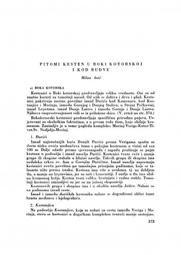 Pitomi kesten u Boki kotorskoj i kod Budve / M. Anić