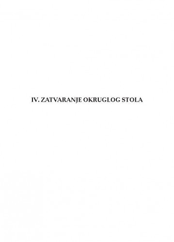 Zatvaranje okruglog stola / Jakša Barbić