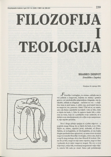 Filozofija i teologija / Branko Despot