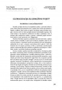 Globalizacija ili združeni svijet? / Ivan Supek