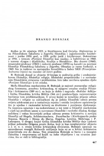 Branko Bošnjak : [biografije novih članova Akademije]
