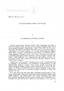 Istroromanske studije / M. Deanović