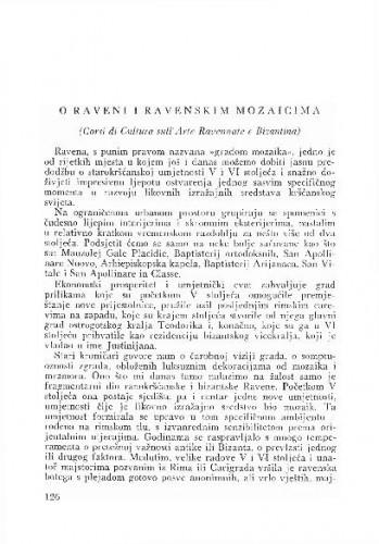 O Raveni i ravenskim mozaicima / Gašparović Ljerka