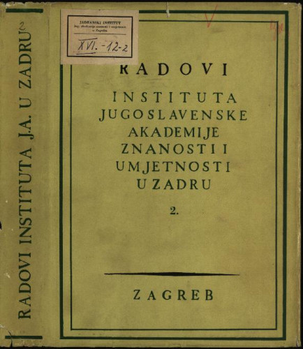Sv. 2(1955) / uredili Grga Novak i Vjekoslav Maštrović
