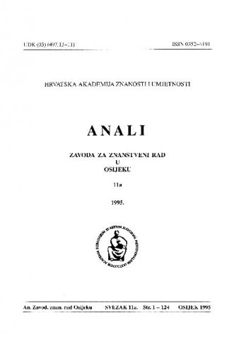 Sv. 11a (1995) / urednici Milan Maceljski, Julijo Martinčić