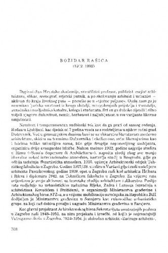 Božidar Rašica (1912-1992) / Srebrenka Sekulić-Gvozdanović
