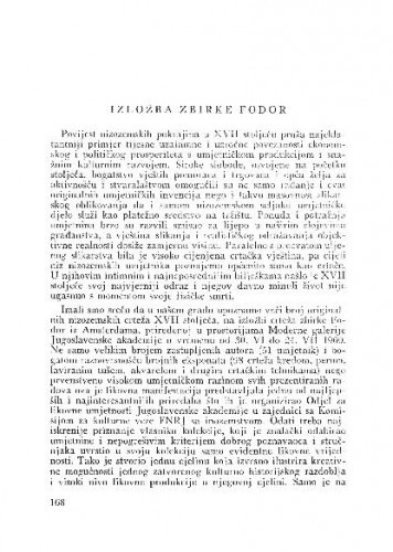 Izložba zbirke Fodor / Veno Zlamalik