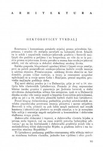 Hektorovićev Tvrdalj / Cvito Fisković